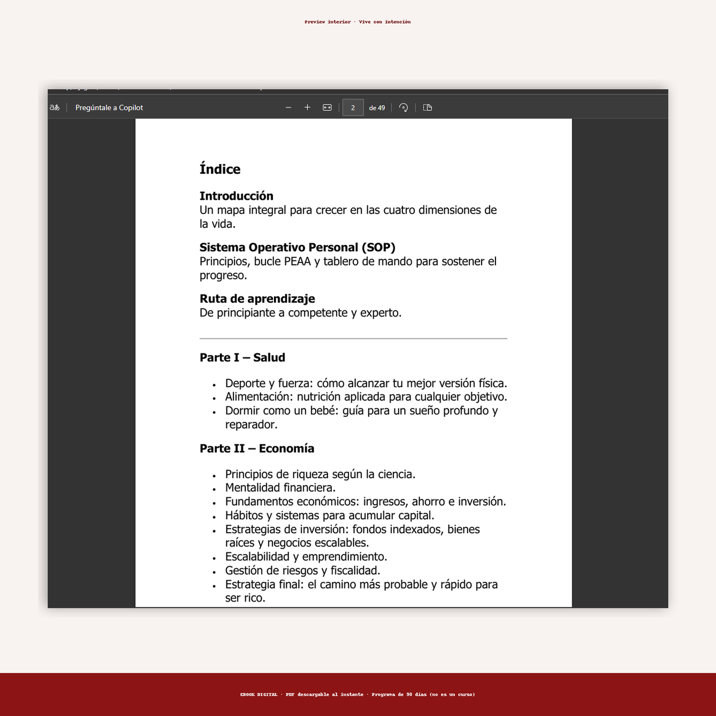 Vive Con Intención-Programa de Superación Personal En 90 días